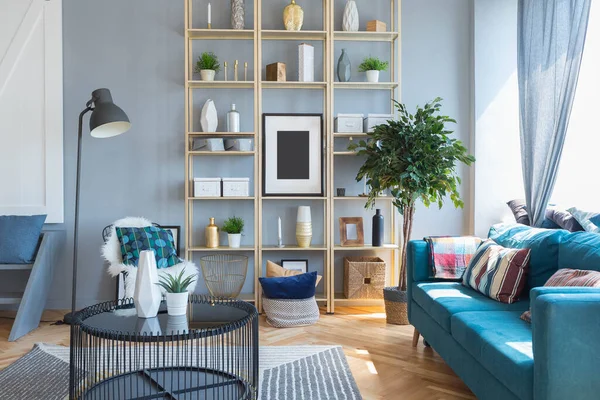Elegant Creative Modern Trendy Interior Spacious Open Plan Scandinavian Style — Stock Photo, Image