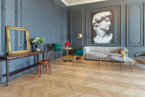 Chic Interior Room Renaissance Style 19Th Century Modern Luxury Furniture — Stock Photo, Image