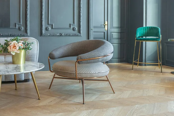 Elegante Interior Habitación Estilo Renacentista Del Siglo Xix Con Muebles — Foto de Stock