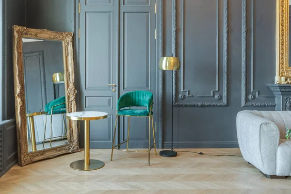 Elegante Interior Habitación Estilo Renacentista Del Siglo Xix Con Muebles —  Fotos de Stock