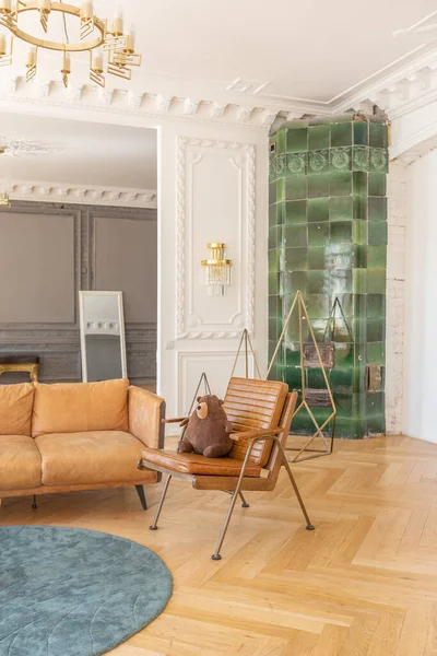 Luxe Interieur Van Een Ruim Appartement Een Oud 19E Eeuws — Stockfoto