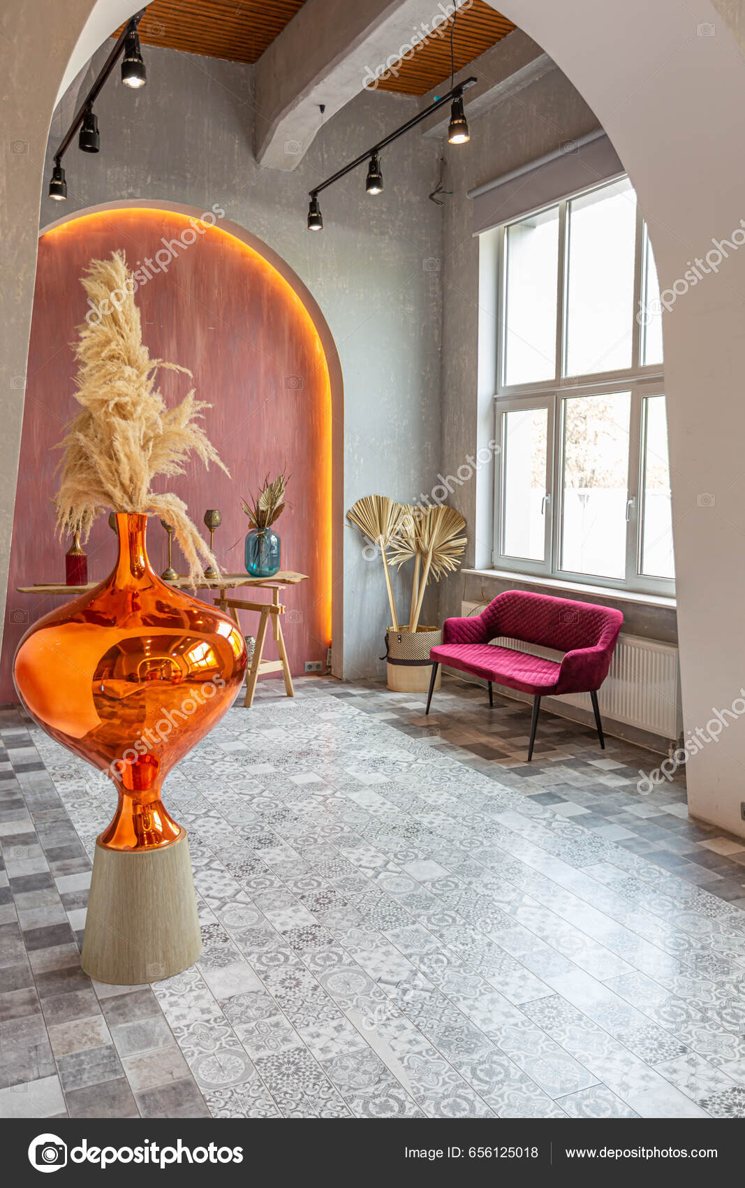 Interior Large Apartment Oriental Mixed Loft Style Arches Led Lighting —  Stock Photo © 4595886 #656125018, image size:1067x1700