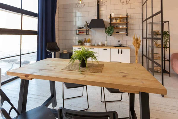 Design Moderne Luxe Petit Studio Confortable Style Scandinave — Photo