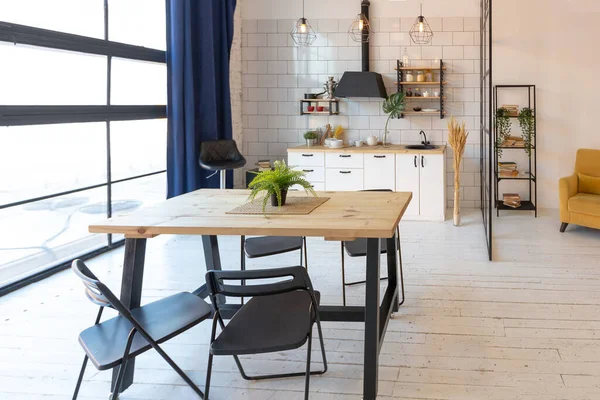 Design Moderno Luxo Aconchegante Pequeno Apartamento Estúdio Estilo Escandinavo — Fotografia de Stock