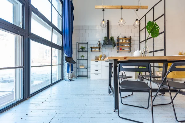 Diseño Moderno Lujo Pequeño Acogedor Apartamento Estudio Estilo Escandinavo — Foto de Stock