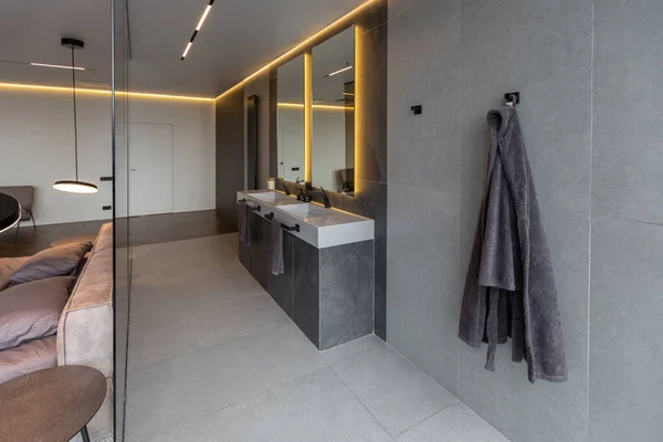 Koele Dure Interieur Ontwerp Van Ruimte Prestigieuze Luxe Hotel Met — Stockfoto