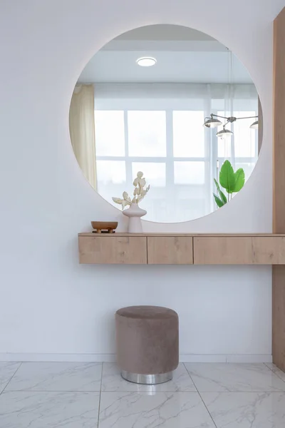 Licht Luxe Interieur Ontwerp Van Een Modern Appartement Een Minimalistische — Stockfoto