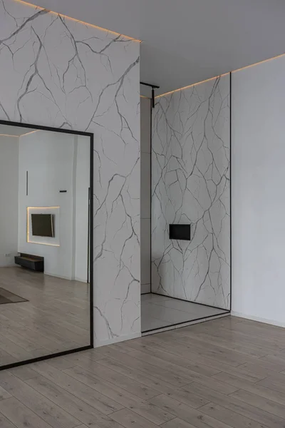 Minimalistisch Modern Luxe Design Van Een Duur Huis Met Marmeren — Stockfoto
