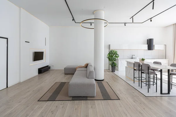 Design Moderno Lusso Minimalista Una Casa Costosa Con Finiture Marmo — Foto Stock