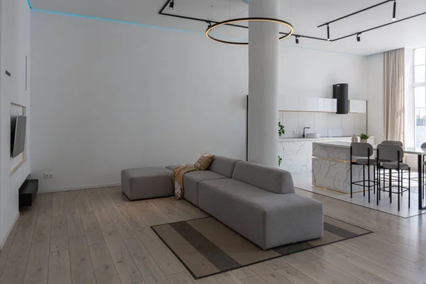 Design Minimaliste Luxe Moderne Une Maison Chère Avec Garniture Marbre — Photo