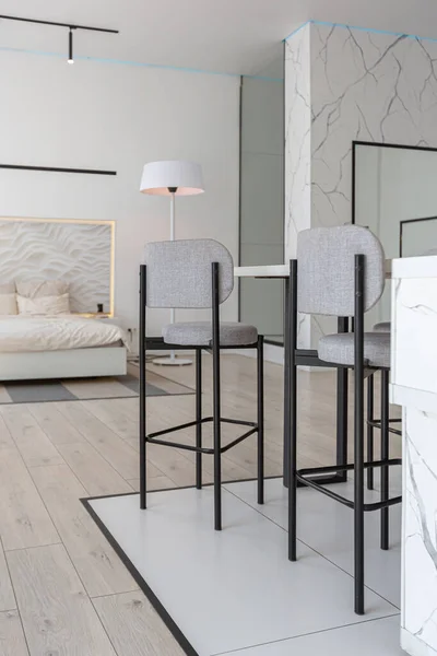 Minimalistisk Modern Lyx Design Ett Dyrt Hus Med Marmor Trim — Stockfoto