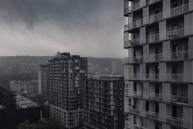 Montreal şehir merkezinin çatı manzarası