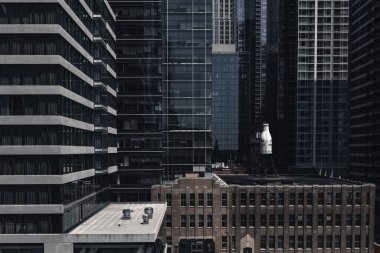 Montreal City manzarası yukarıdan şehir merkezinde