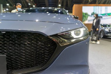 Frankfurt, Almanya - 10 Eylül 0: 2 0 21: Frankfurt, Almanya 'da Iaa motor fuarında modern bir araba sunuldu.