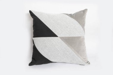 beyaz arkaplanda modern yastık, üst görünüm