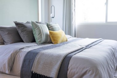 Modern yatak odası iç sabah