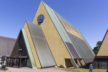 Hollanda şehrindeki evin ön cephesi.