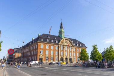 Kopenhag, Danimarka, Ağustos 26, 2019: Danimarka 'daki Kopenhag Kraliyet Sarayı. Danimarka başkenti...