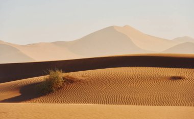 Horizon çok uzakta. Afrika çölündeki muhteşem manzaraların görkemli manzarası.