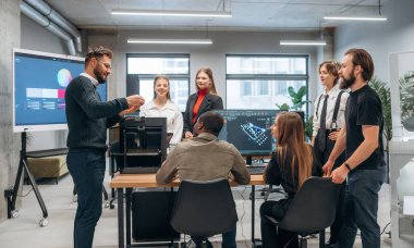 Masada 3D yazıcı var. Tasarımcı takımı ofiste birlikte..