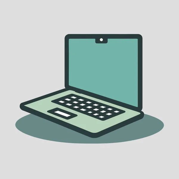 simple flat laptop logo