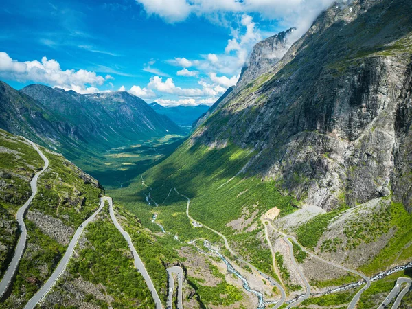 Trollstigen Road Létě Norsku — Stock fotografie
