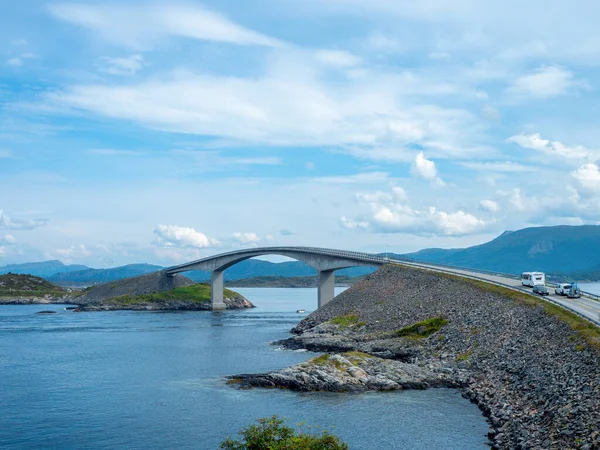 Atlantická Silnice Létě Norsku — Stock fotografie