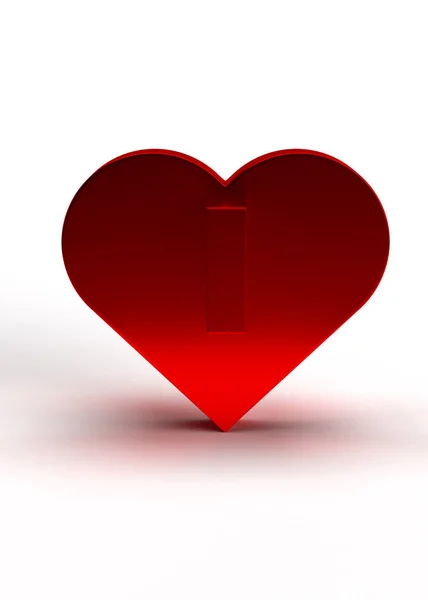 Písmeno Červený Kov Srdce Valentýna Nebo Láska Zásnuby Nápad Přání Stock Fotografie