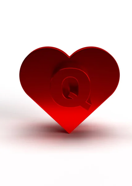 Лист Червоному Металевому Серці Дня Святого Валентина Або Любовної Взаємодії Стокова Картинка