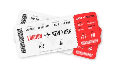 Uçuş kartı şablonu. Soyut bilgilerle uçak bileti tasarımı. Turizm, hava yolculuğu ve seyahat konsepti için uçuş kartı tasarımı. Vektör