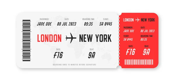 Boarding Pass Template Airline Ticket Design Abstract Information Boarding Pass — Stock Vector