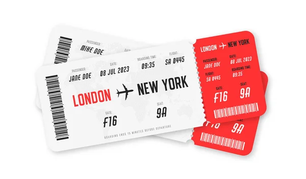 搭乗券のテンプレート 抽象的な情報と航空券のデザイン 航空旅行 旅のコンセプトのための搭乗券のデザイン ベクトル — ストックベクタ