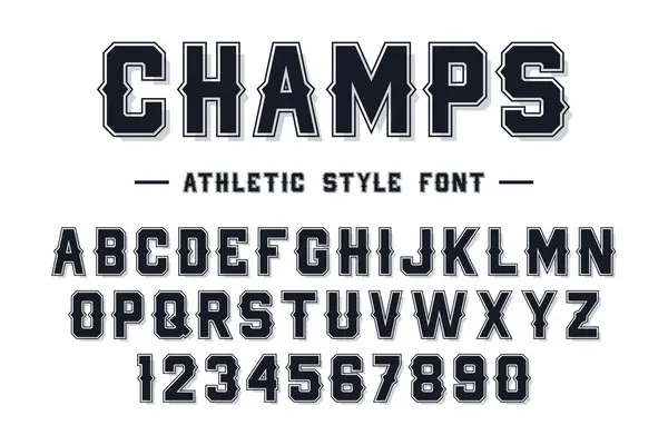 Κλασική Γραμματοσειρά Αμερικάνικου Πανεπιστημίου Vintage Αθλητική Γραμματοσειρά Αμερικάνικο Στυλ Για Διάνυσμα Αρχείου