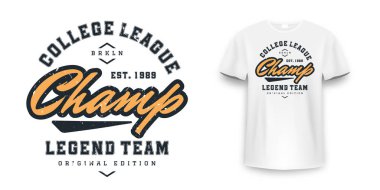 New York, Brooklyn tişört tasarımı. Amerikan üniversitesi tarzında tişört baskısı tasarımı. Üniversite ve üniversite tarzında tişört baskısı için atletik tipografi. Vektör