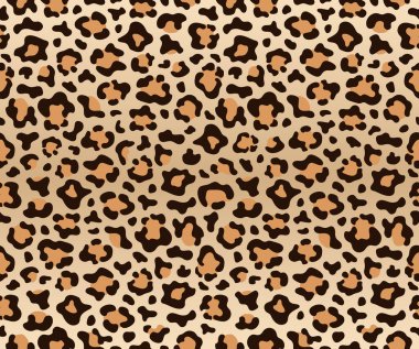 Leopar derisi pürüzsüz desen. Tekstil ve moda endüstrisi için lüks leopar kürkü baskısı. Leopar derisinin kusursuz deseni. Vektör