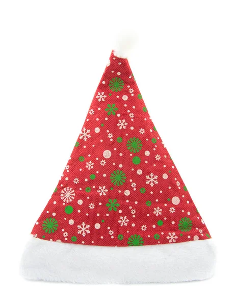 Cappello Festa Natale Decorativo Isolato Sullo Sfondo Bianco — Foto Stock