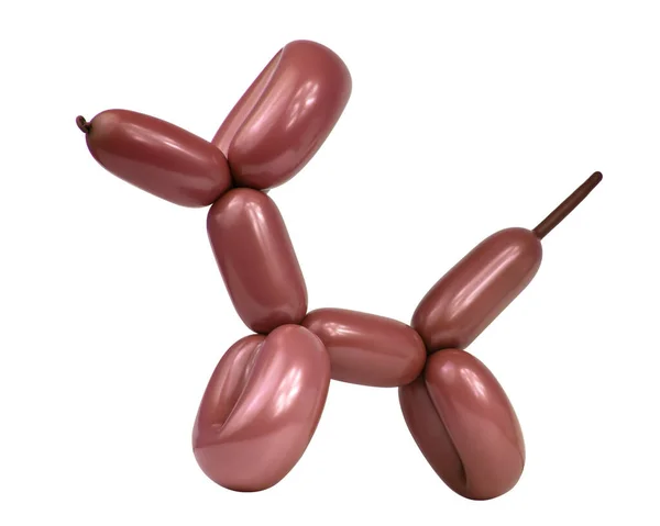 Modell Ballong Hund Hantverk Part Dekorativ Isolerad Den Vita Bakgrunden — Stockfoto