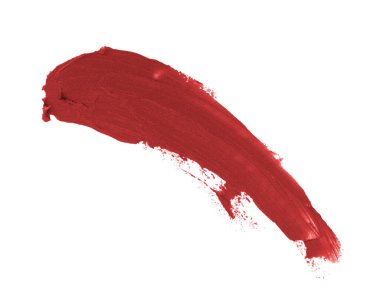 Parlak ruj izi beyaz arkaplanda izole edilmiş büyüleyici güzellik elementi