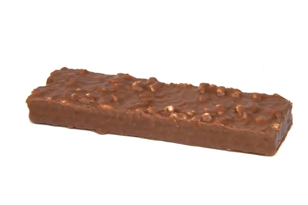 Chocolate Glazed Waffle Sweets Isolated White Background — Stock Photo, Image