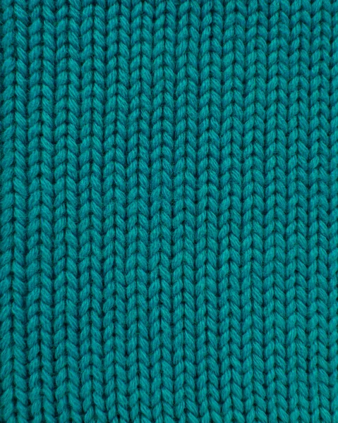 Wolle Blau Gestrickt Warme Textur Stoff Hintergrund — Stockfoto