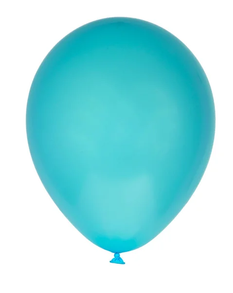 白色背景上孤立的派对蓝色气球事件装饰 — 图库照片