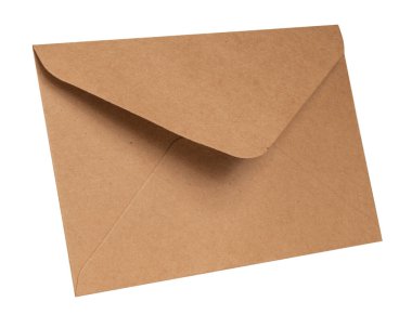 Beyaz arkaplanda el yapımı mektup postası izole edildi