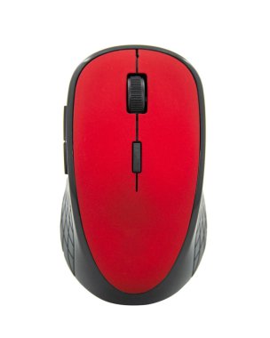 Beyaz arkaplanda pc izole edilmiş kablosuz fare