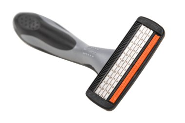 Razor for shaving care isolated on the white background