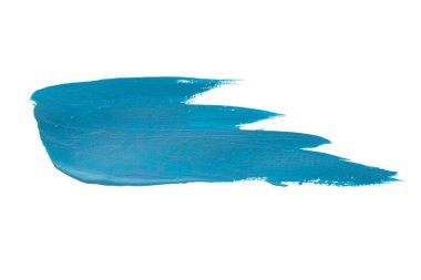 Acrylic paint brush track blank art isolated on the white background