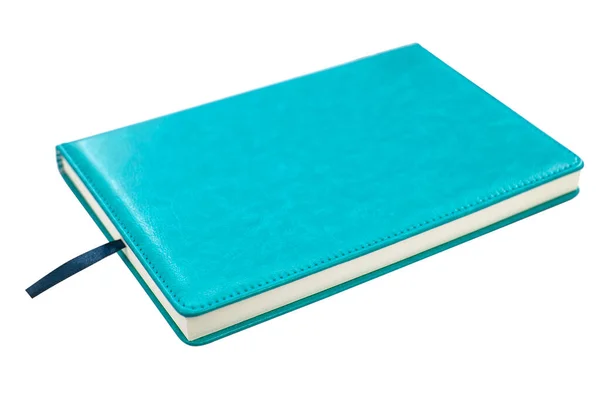 Cuaderno Oficina Personal Cuero Aislado Blanco — Foto de Stock