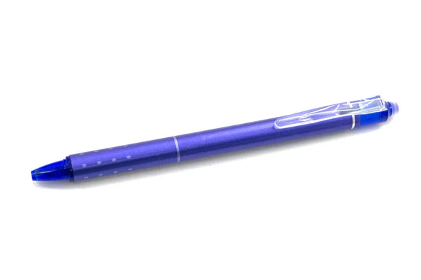 Ручка Ізольована Білому Тлі Синій Колір — стокове фото