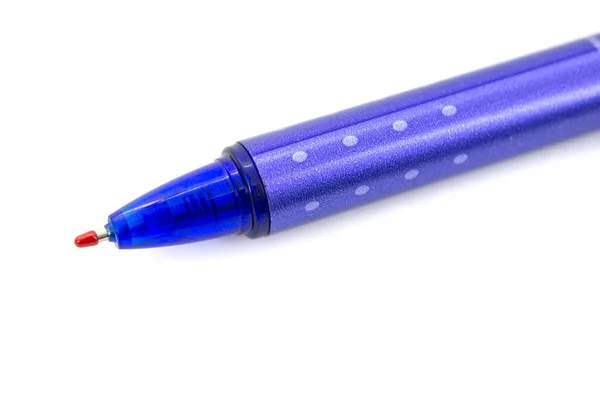 Pen Izolovaných Bílém Pozadí Modrá Barva — Stock fotografie