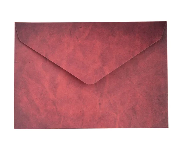 Kırmızı Zarf Kırpma Yolu Ile Beyaz Arkaplanda Izole Edildi — Stok fotoğraf
