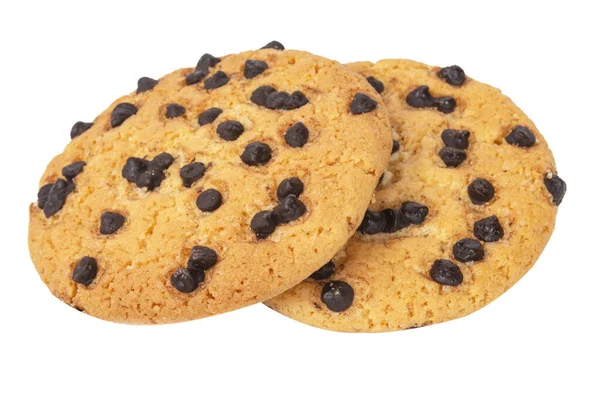 Chocolate Chip Cookie Isoliert Auf Weißem Hintergrund Mit Einem Clipping — Stockfoto